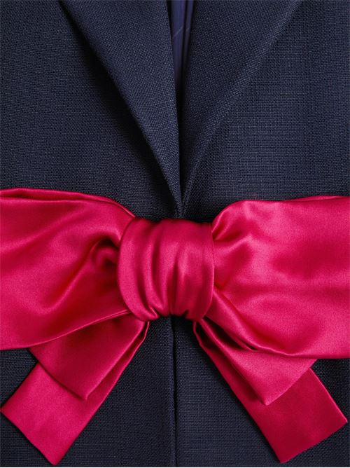 Single breasted blazer with bow VALENTINO GARAVANI | 6B0CEI3298T9QL